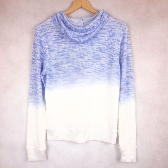 Beach by Exist Cavendish Blue White Hooded Pullover Size M - Picture 6 of 7